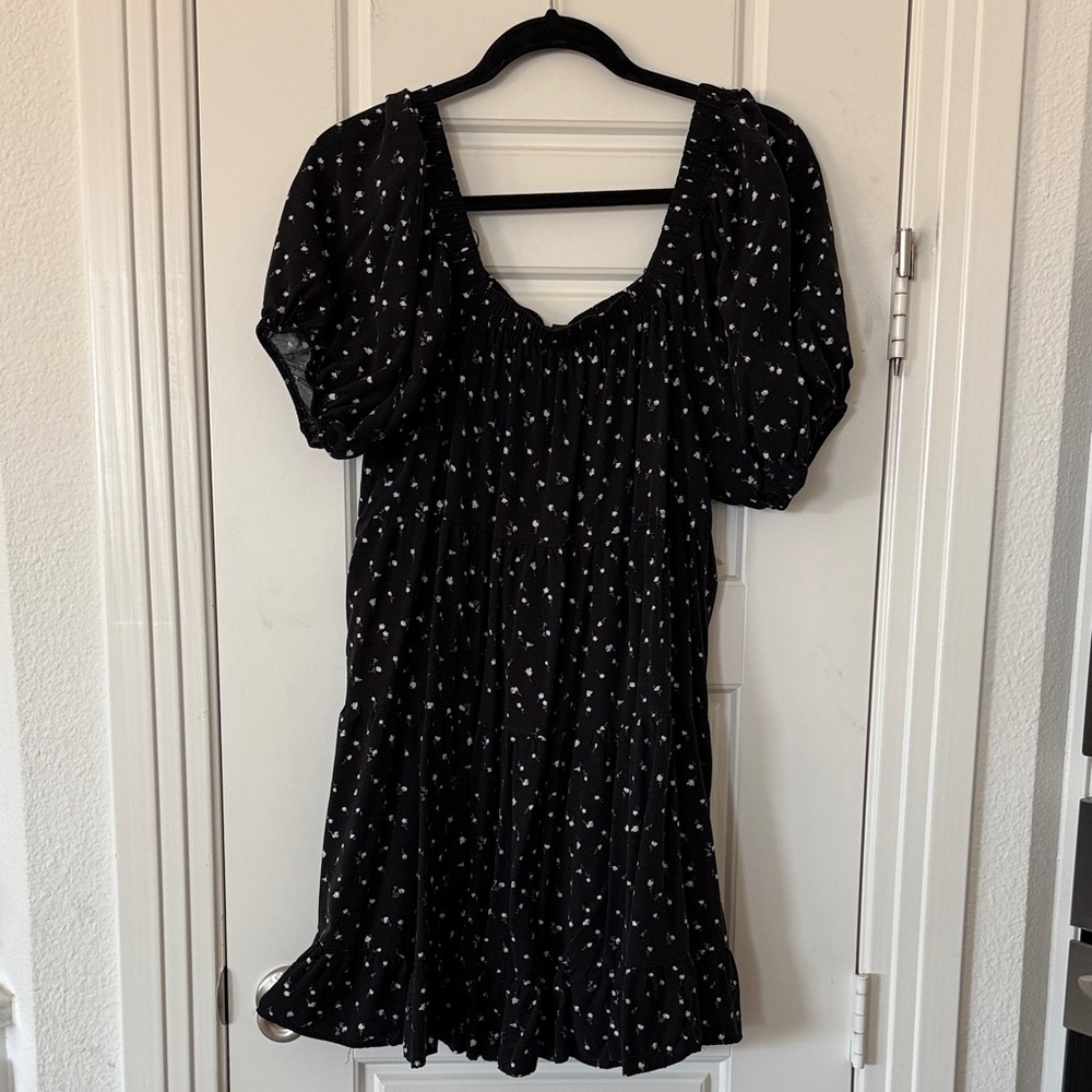 Wild Fable Black and White Floral Dress